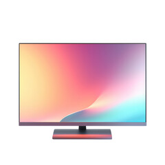 A monitor with a colorful screen display