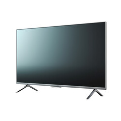 Modern television set against black void