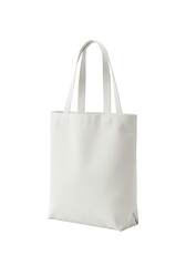 Isolated Transparent Background Of White Cotton Canvas Tote Bag