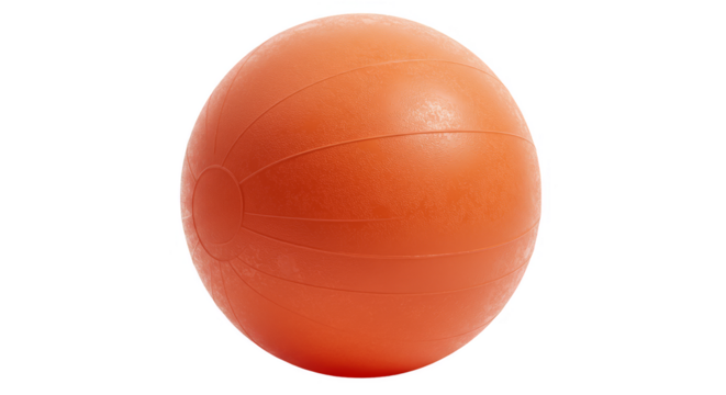 Isolated Transparent Background Orange Sphere Textured Round Geometric Shape