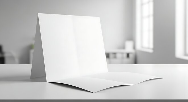 Blank Trifold Brochure Mockup Clean & Modern Design Template