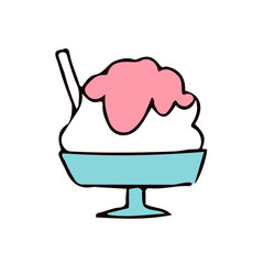 かき氷のイラスト素材
