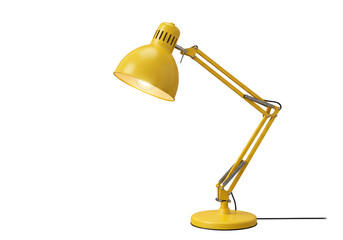 Isolated Yellow Table Lamp Design with Modern and Retro Style