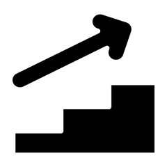 Step Over Vector Glyph Icon Design