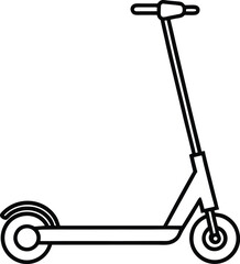 Electric Scooter Line Art Eco-Friendly Urban Transportation