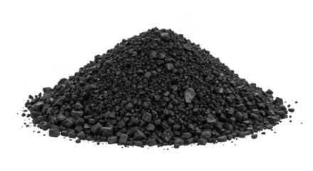 Pile Of Granular Black Sand Isolated Background Texture Material