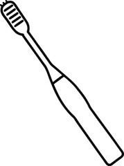 Essential Oral Hygiene A Simple Line Drawing of a Toothbrush