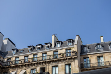 facade of the old house in paris
