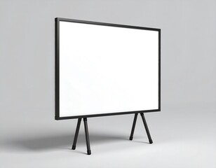Blank white presentation board