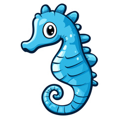Fototapeta premium seahorse, underwater animal, vector, transparent background, creature, animal, ocean, cute, nature, wildlife, icon, underwater, marine, isolated