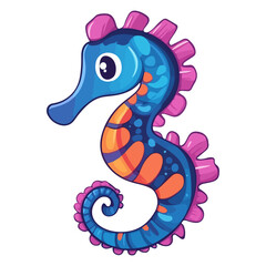 Fototapeta premium seahorse, underwater animal, vector, transparent background, creature, animal, ocean, cute, nature, wildlife, icon, underwater, marine, isolated