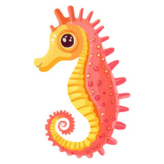 Obraz premium seahorse, underwater animal, vector, transparent background, creature, animal, ocean, cute, nature, wildlife, icon, underwater, marine, isolated