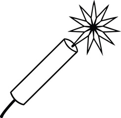 Sparkler Illustration A Festive Celebration Design Element