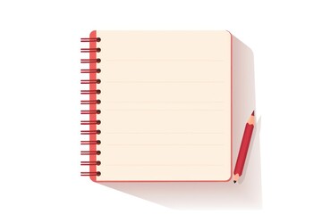 Pencil diary page white background.
