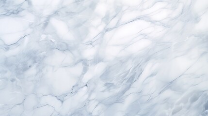 Obraz premium Snowy window view with frosty white landscape and cloudy winter sky pattern on blue precious marble