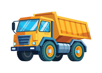 dump truck on white background