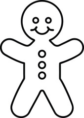 Delightful Gingerbread Man A Festive Holiday Treat Illustration