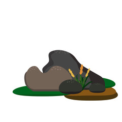 Rocks Illustration Flat Design Vector