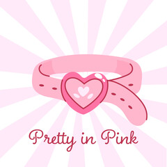 Pretty in Pink Greeting Card: Heart Belt