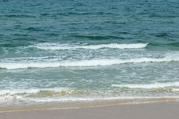 The blue sea on the beach