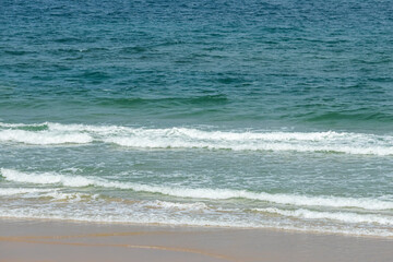 The blue sea on the beach