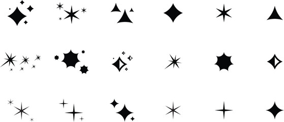 Fototapeta premium Sparkle Set. Collection of 32 Premium Quality Icons