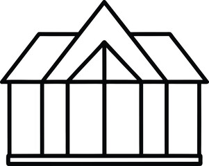 Modern Greenhouse Design Architectural Sketch of a Glasshouse Structure