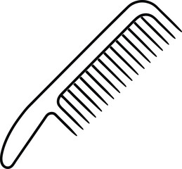 Simple Line Drawing of a Hair Comb Perfect for Styling and Grooming