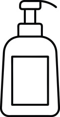 Soap Dispenser Icon Cleanliness, Hygiene, and Purity in Simple Line Art