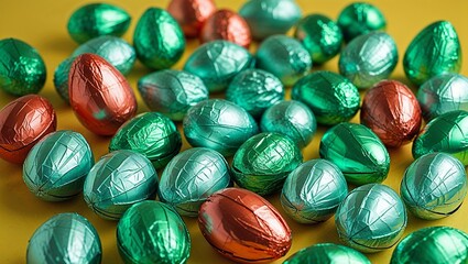Foil wrapped chocolate easter eggs