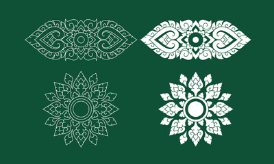 Traditional Asian ornament art drawing.