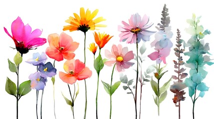 Hand-drawn Floral Line Art for Coloring Book – Botanical Illustration