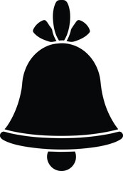 Elegant Black Bell Illustration Festive Ringing Sounds Design Element