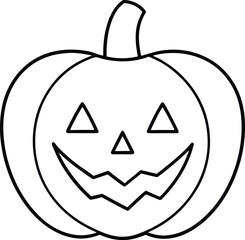 Spooky Halloween Pumpkin Line Art Carve Your Own Festive Design