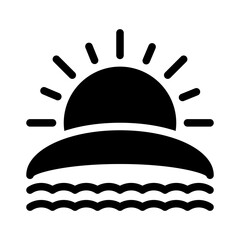 sunset glyph icon