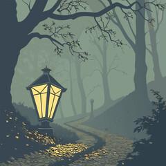 street lamp in the night