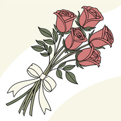 floral background with roses