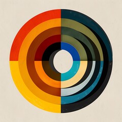 Color Wheel With Faded Textures And Muted Hues, Designed For Retro-Style Branding, Editorial Design, And Artistic Projects Seeking Nostalgic Appeal. --V 6.0 --S 250 --P G8Gxrjv** 