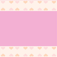 pink background with hearts and place for text
