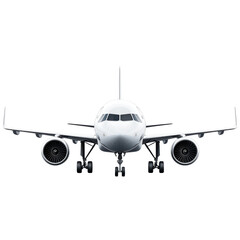 Fototapeta premium White Aircraft Flight Aviation Aeroplane Transportation Airplane Airline on transparent background