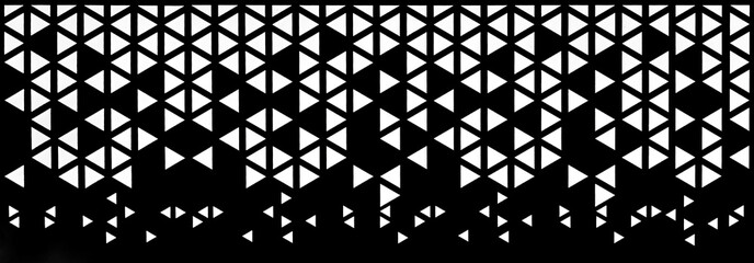 White to Black Color Transition Triangle Halftone Gradient Pattern. Abstract Geometric Background...