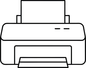High-Quality Printer Icon Simple Line Art Design for Printing Projects