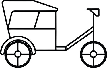 Vintage Pedal-Powered Rickshaw A Classic Mode of Transportation