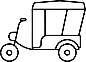 Auto Rickshaw A Three-Wheeled Transportation Icon