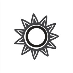 Simple Sun Icon  A Minimalist Design for Summer, Brightness, and Warmth