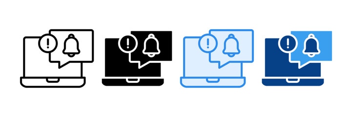 Pop Up Notification Icon Set Multiple Style Collection
