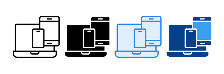 Multi Devices Icon Set Multiple Style Collection