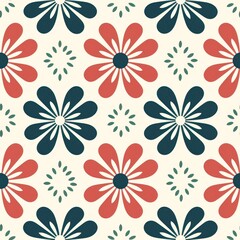 Fototapeta premium Geometric hibiscus pattern backgrounds shape art.