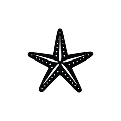 Starfish Icon Simple Black Starfish Illustration for Design Projects