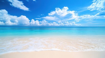 Fototapeta premium Beautiful beach sky horizon ocean.